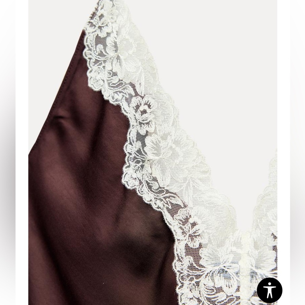 Zara LACE SLIP DRESS ZW COLLECTION $109.00 Size Medium NWT - Picture 10 of 13
